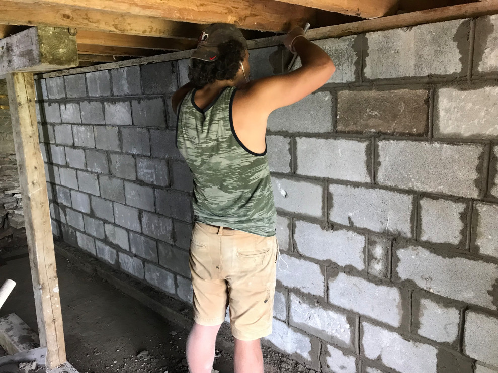 Failing foundation wall replacement and waterproofing