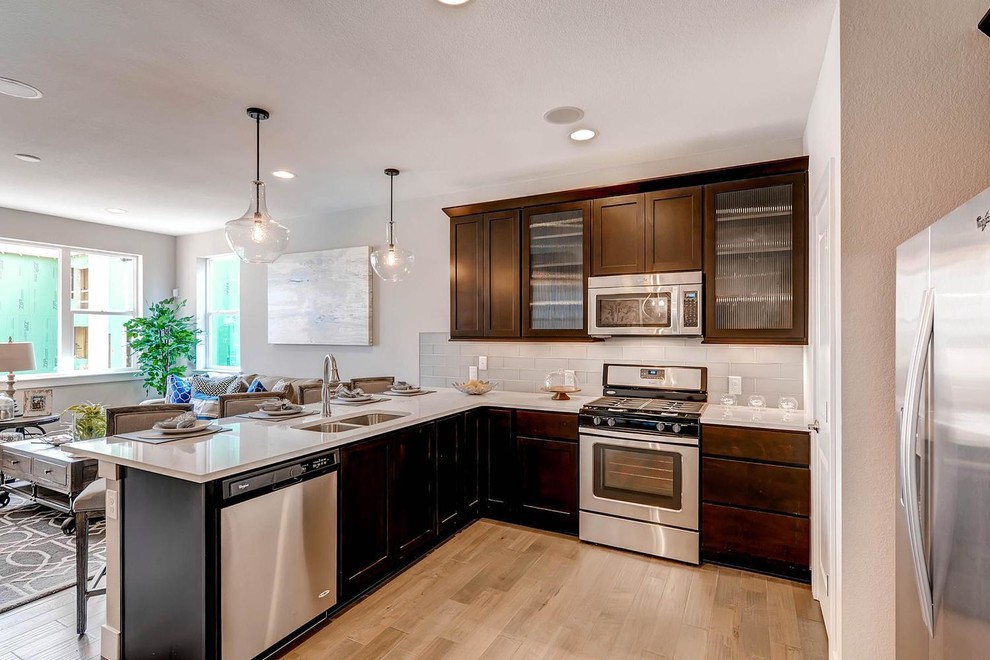 Transitional kitchen photo in Denver