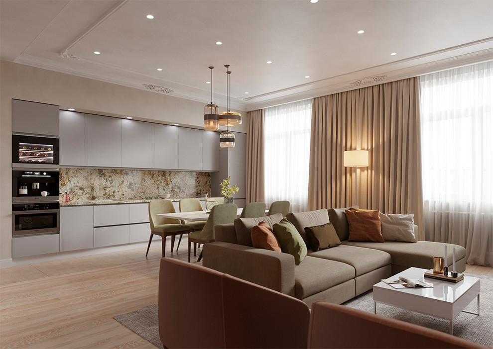 Дизайн проект квартиры на ул. Рогожский Вал в Москве, 135м2