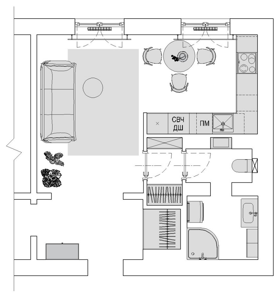 Кухня недели: 8 кв.м, где пришлось восстанавливать вентиляцию | Houzz Россия