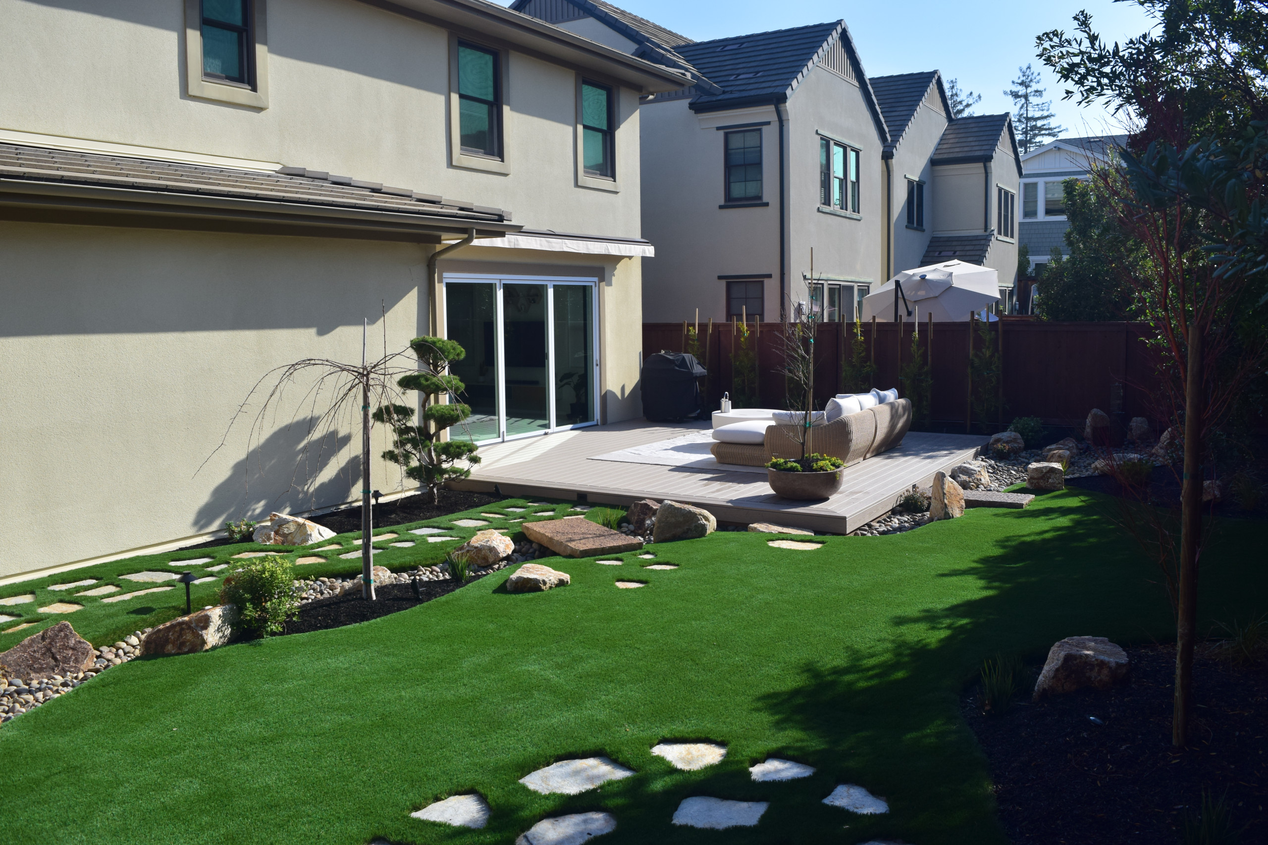 Modern Asian Inspired Backyard in Palo Alto