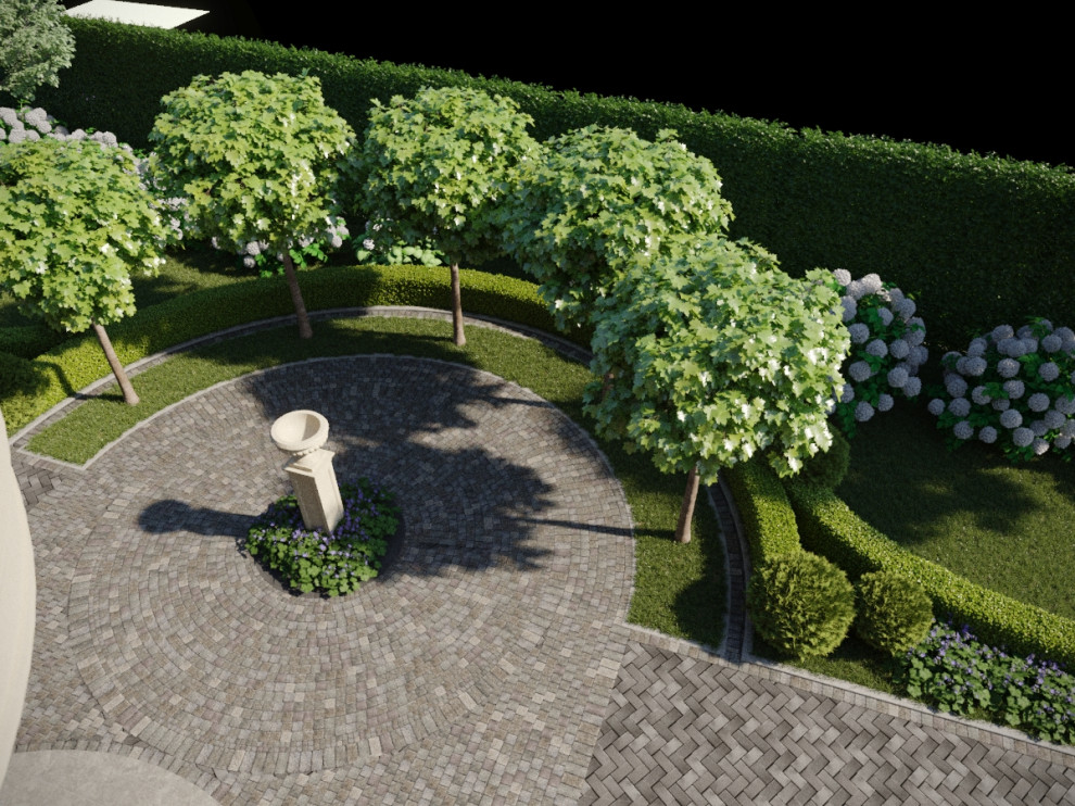 Круглая площадка перед крыльцом