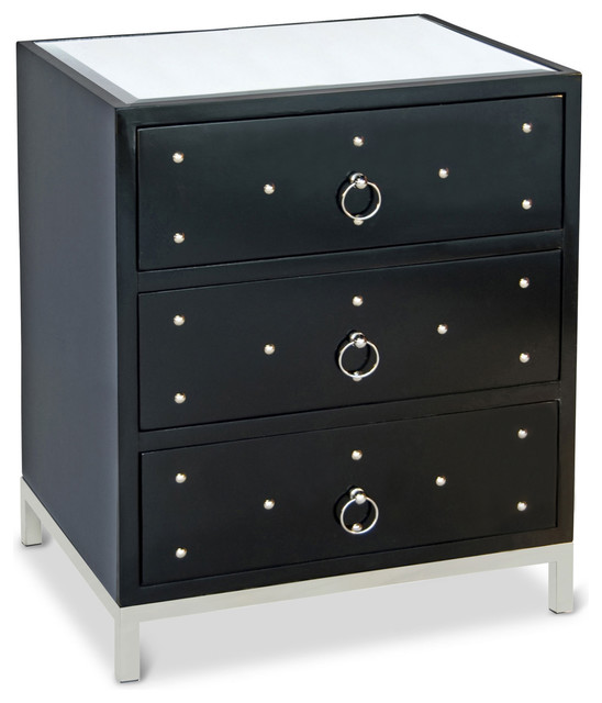 Harley Hollywood Regency Studded White Lacquer Nightstand Harley Hollywood Regency Studded White Lacquer Nightstand Transitional Nightstands And Bedside Tables By Kathy Kuo Home