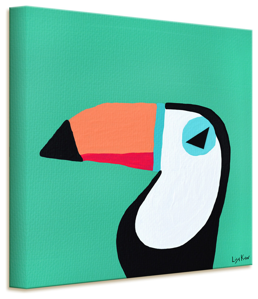 Toucan Wrapped Canvas Tropical Animal Wall Art