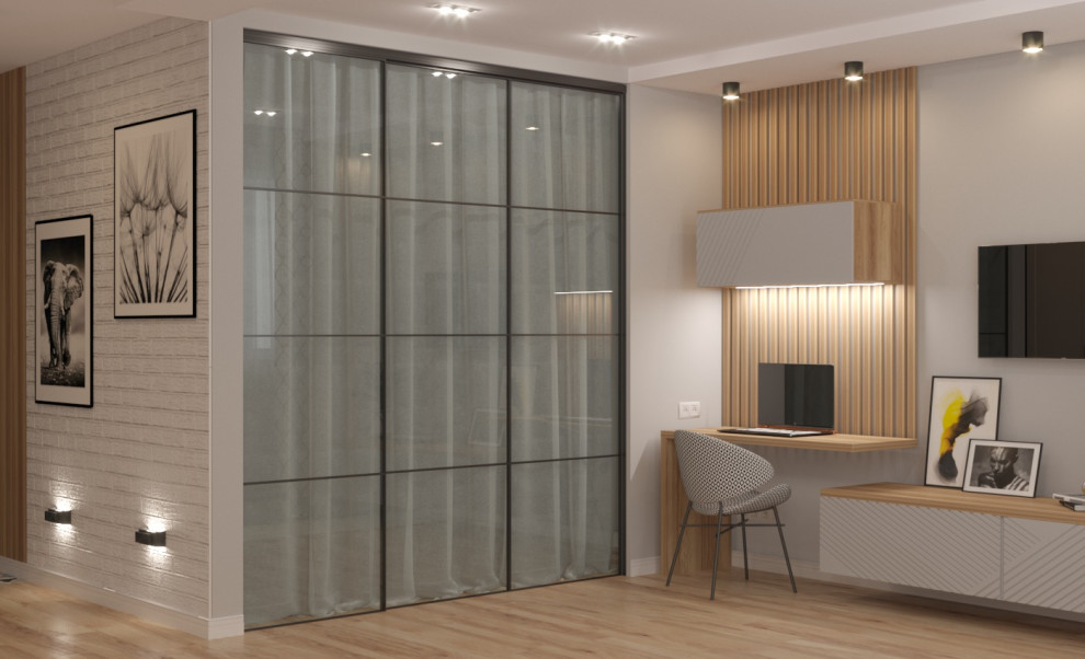 Визуализация гостиной и спальни