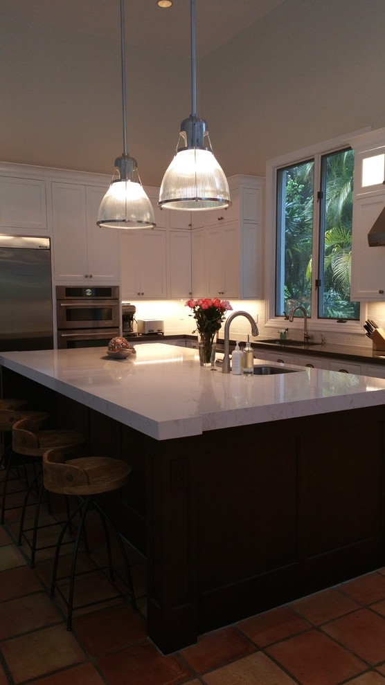 Kitchen - transitional kitchen idea in Miami