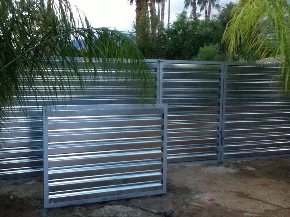 Corrugated Metal Fence Palm Springs, Corrugated Metal Fence Plans
