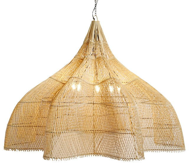 Matador Wicker Chandelier Large Tropical Chandeliers by Design
