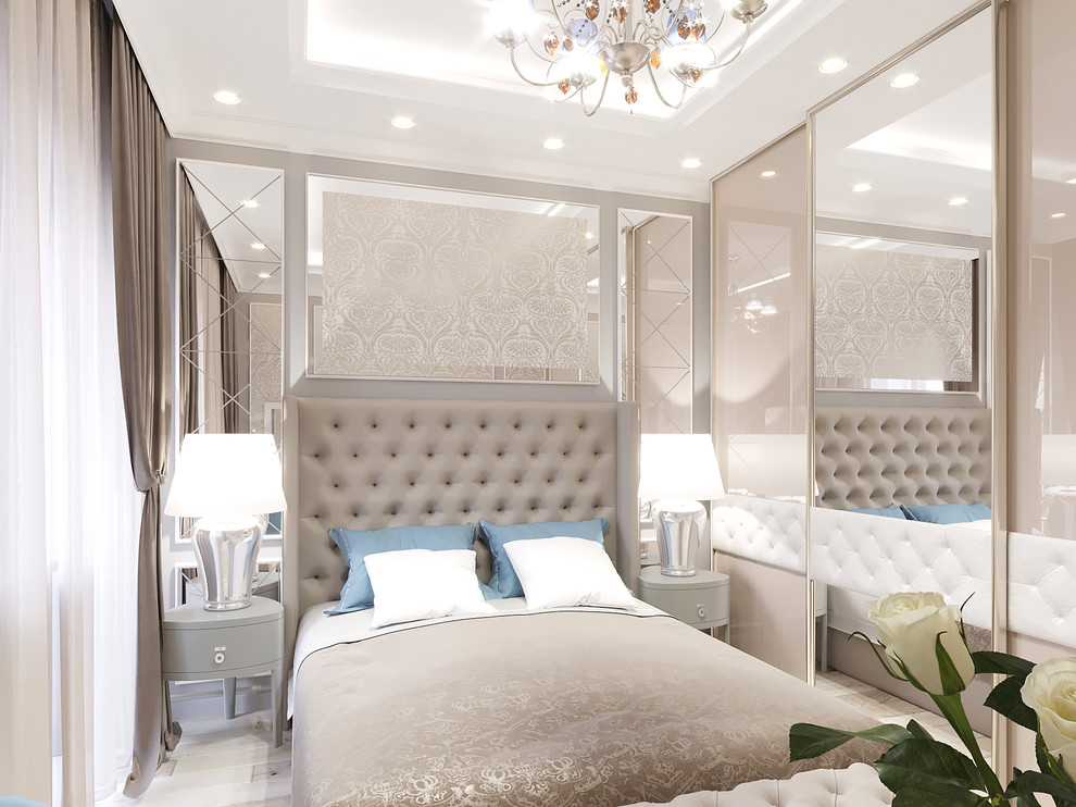 Дизайн проект: спальня в классическом стиле, г. Владивосток
