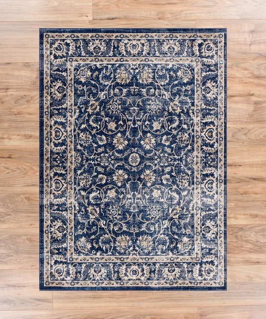 Well Woven Amba Sonoma Traditional Distressed Blue Area Rug, 2'3
