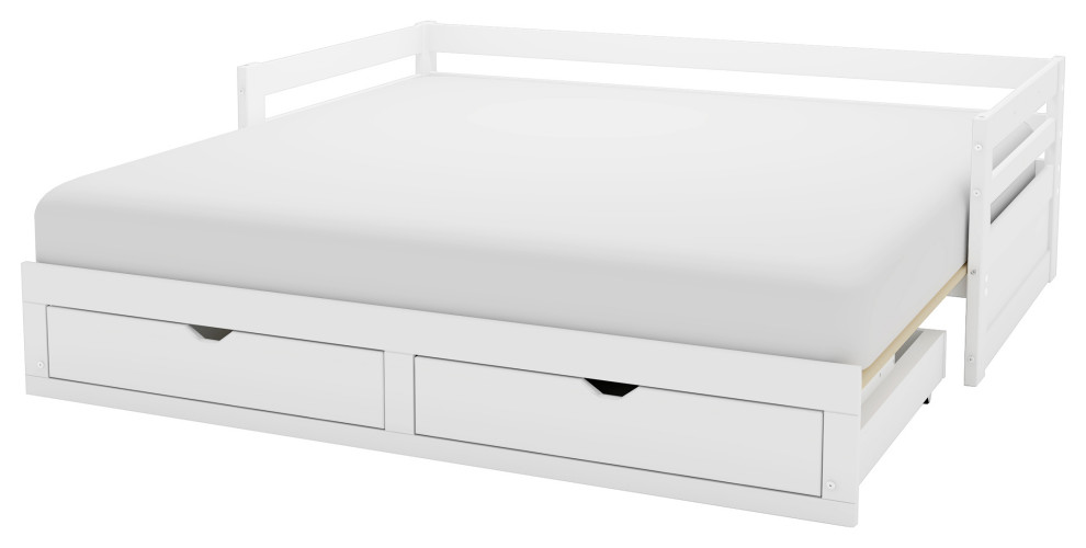 Jasper Twin To King Extending Day Bed, Trundle Bed Twin To King
