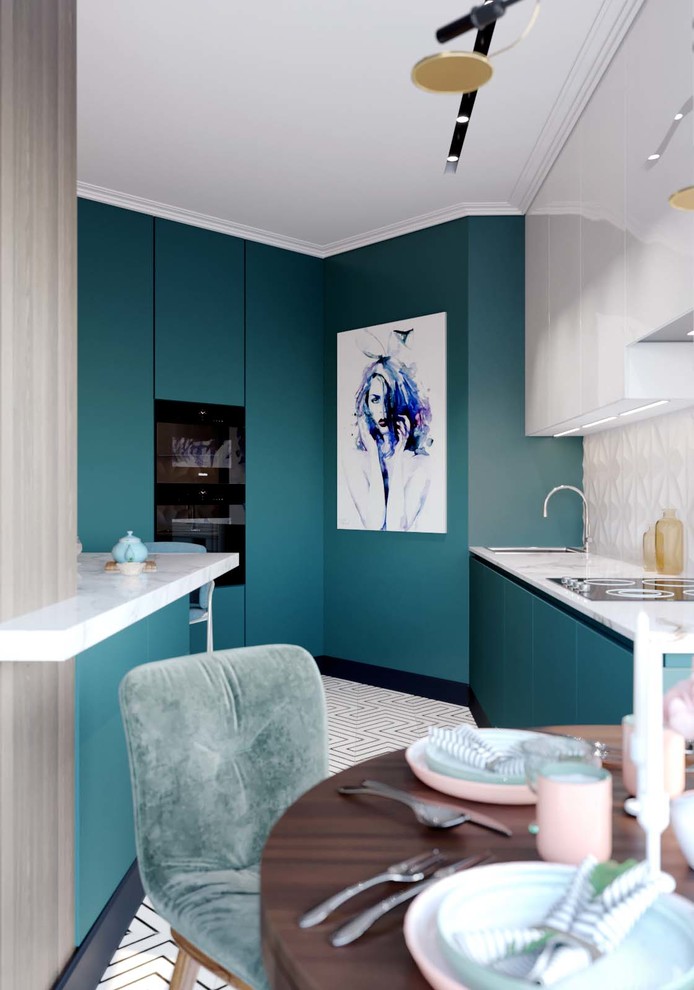 Модный интерьер двухкомнатной квартиры в духе современной Европы 75 метров