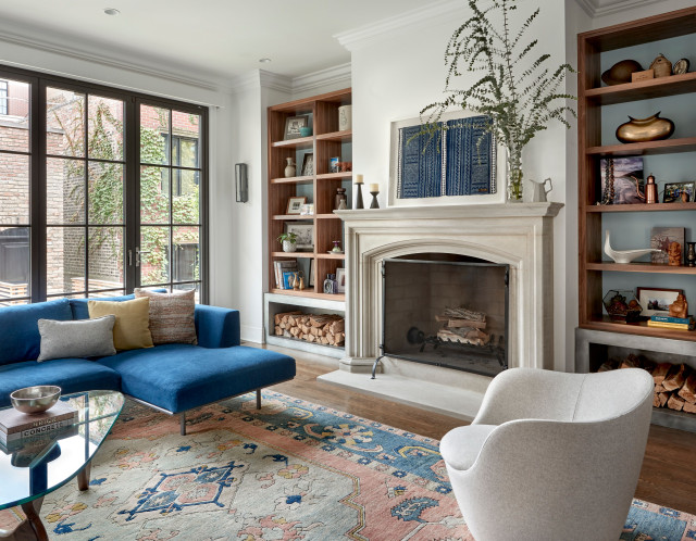 Vintage Mod Masterpiece transitional-living-room