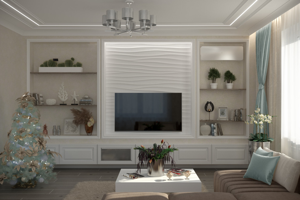 Дизайн гостиной в коттедже, ст.Динская