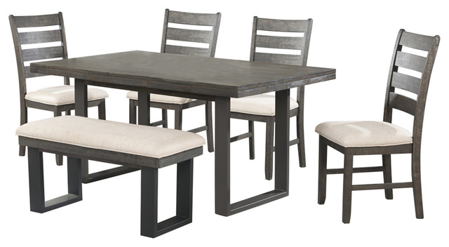 Sullivan Dining Table With 4 Side Chairs Bench And Server