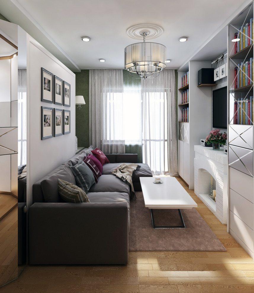 Функциональная гостиная со спальным местом