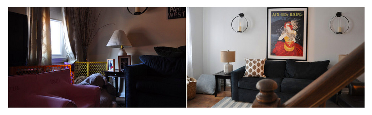 Before and after: family room