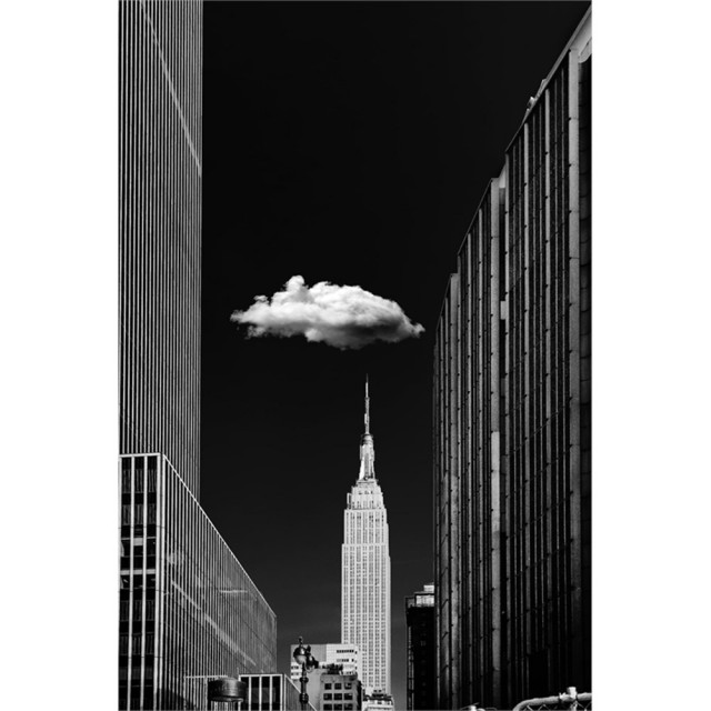 Giant Art 72x48 Single Cloud Fine Art Giant Canvas Print in MultiColor