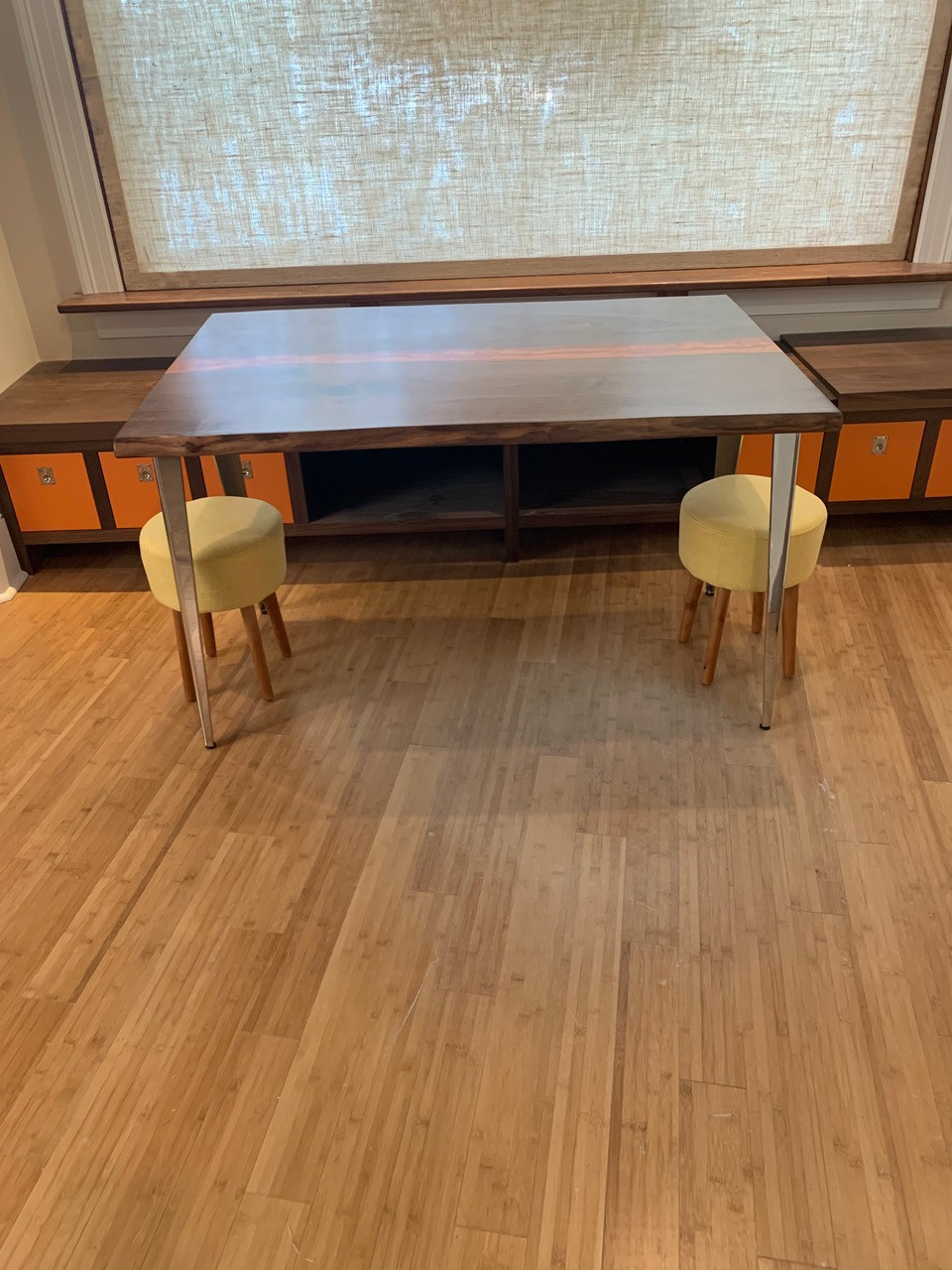 Live Edge Wood and Acrylic Custom Table