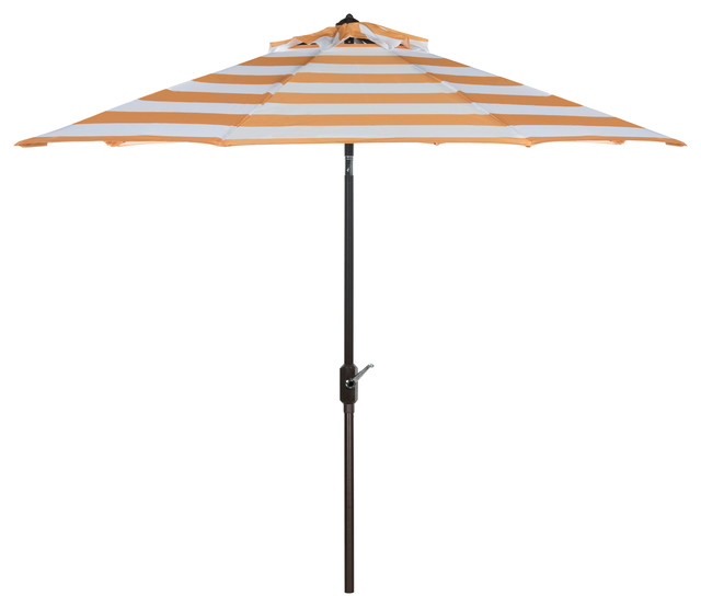 Safavieh Iris Fashion Line 9' Umbrella, Yellow and White