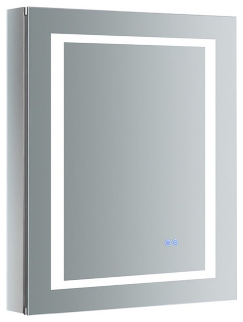 Fresca Spazio 24x30" LED Lighting Aluminum Bathroom Medicine Cabinet in Mirrored