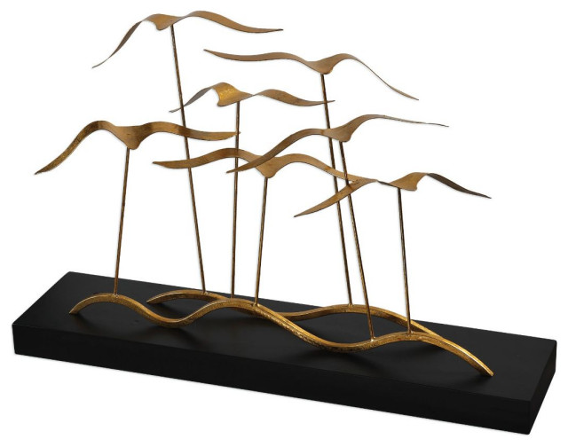Uttermost Flock Of Seagulls Sculpture Beach Style Decorative
