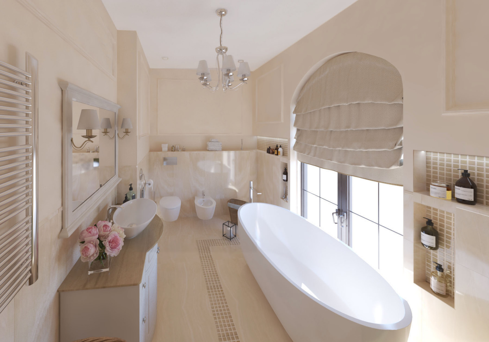 Ванная комната в романтическом стиле