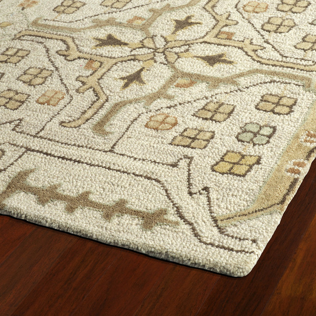 Kaleen HandTufted Brooklyn Wool Rug, Mushroom Mediterranean Area