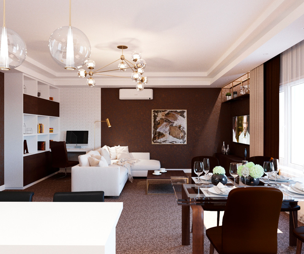 Мужская квартира в шоколадных тонах