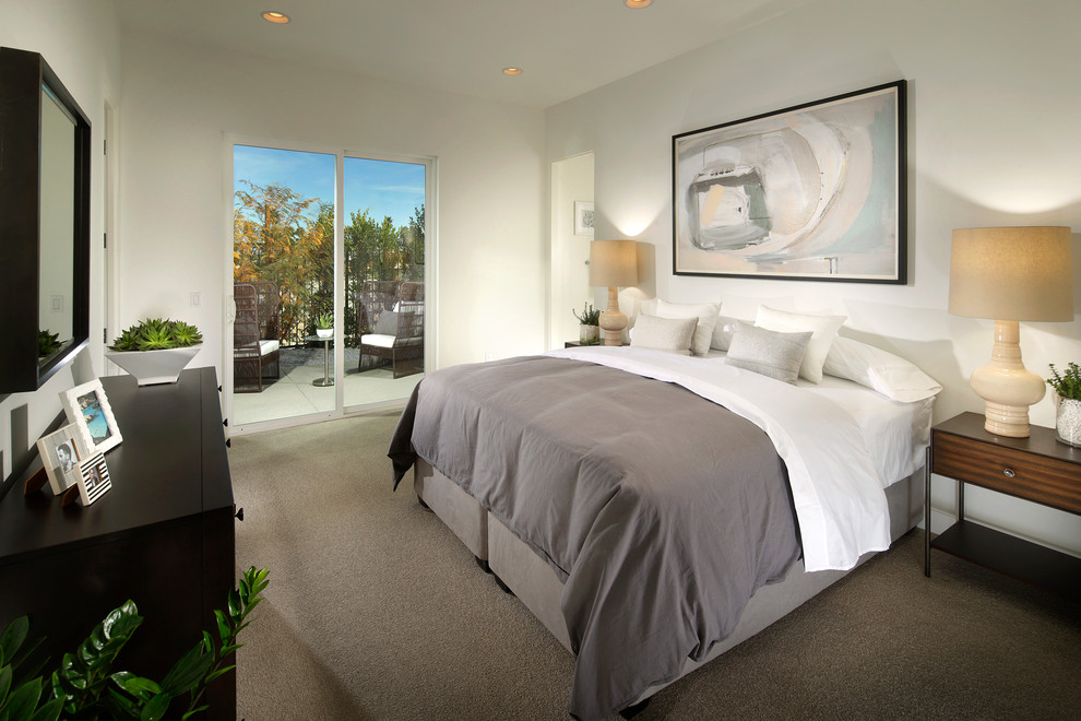 ロサンゼルスにあるミッドセンチュリースタイルのおしゃれな寝室