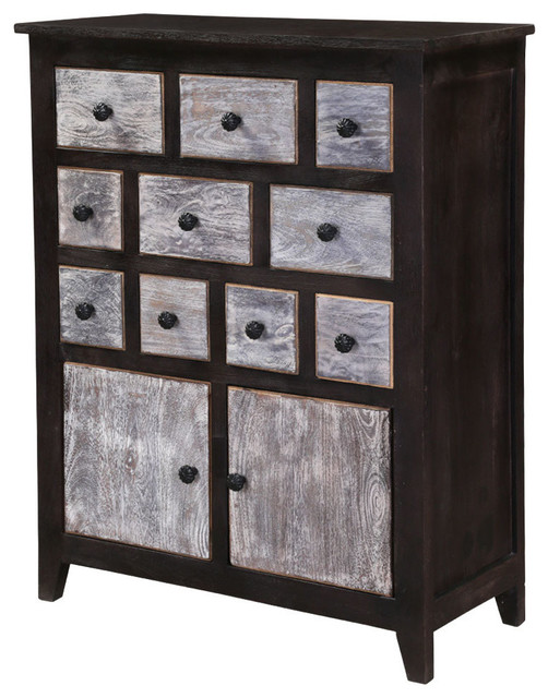 Collectors Classic Mango Wood 10 Drawer Rustic Combo Dresser