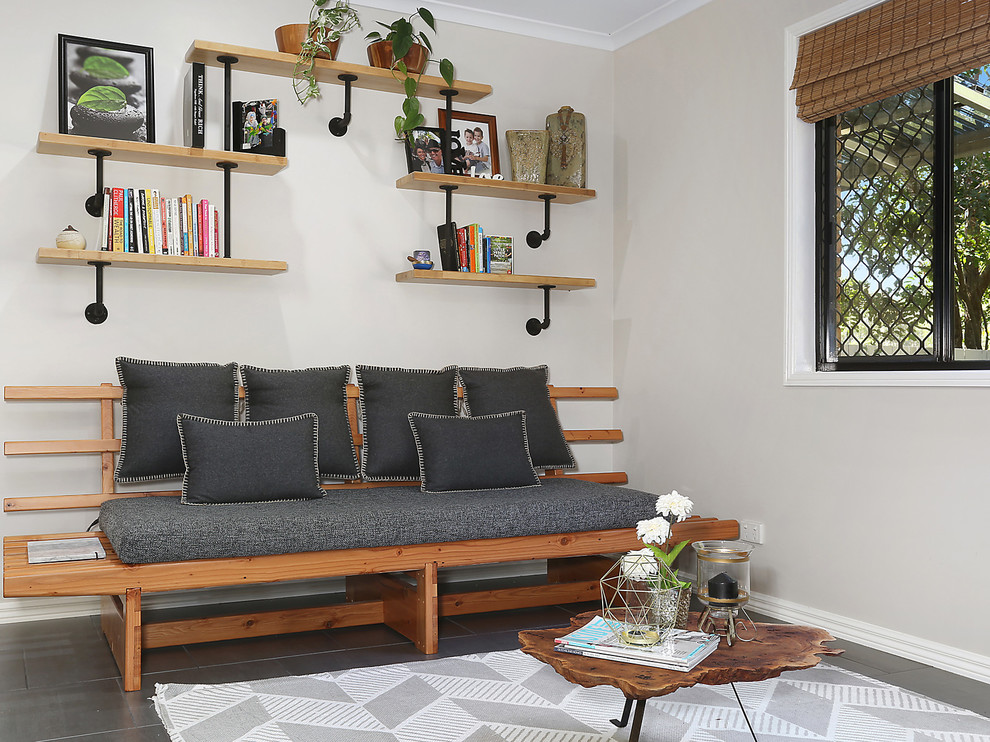 Inspiration for an industrial living room in Sunshine Coast.