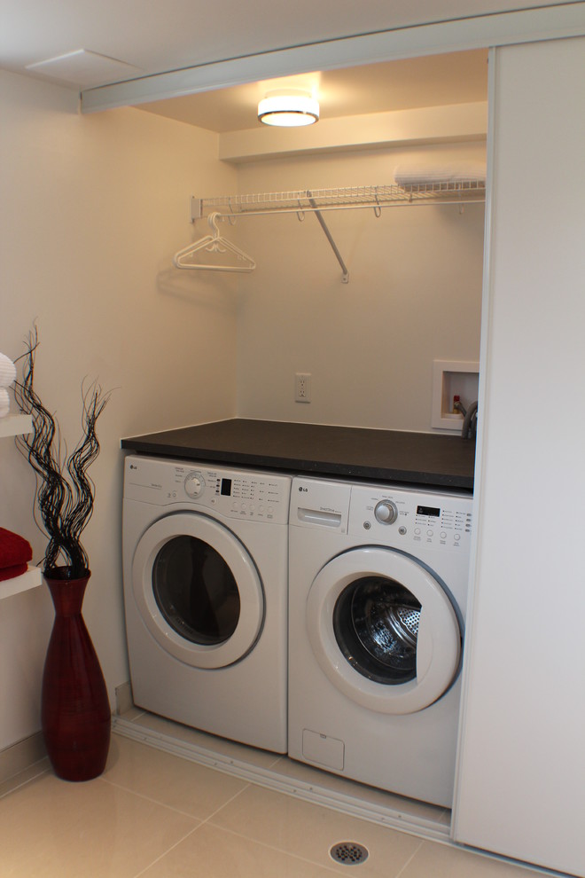 Contemporary laundry room in Edmonton.