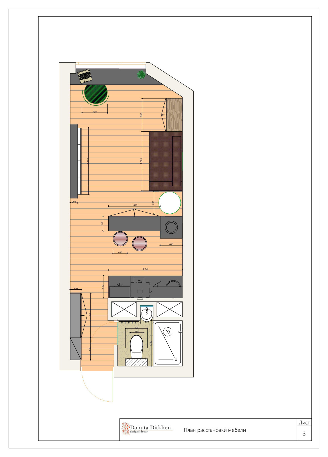 Квартира -студия 22 м2