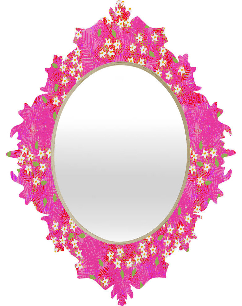 Joy Laforme Tropical Wild Blooms Baroque Mirror