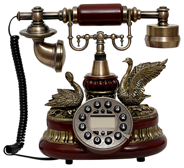RetroStyle Push Button Dial Desk Telephone Phone Victorian Home