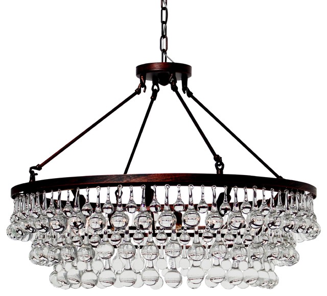 oil rubbed bronze chandelier with crystals