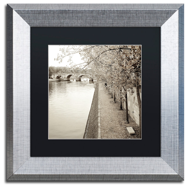 Alan Blaustein 'Promenade Seine II' Art, 11 x 11 Contemporary