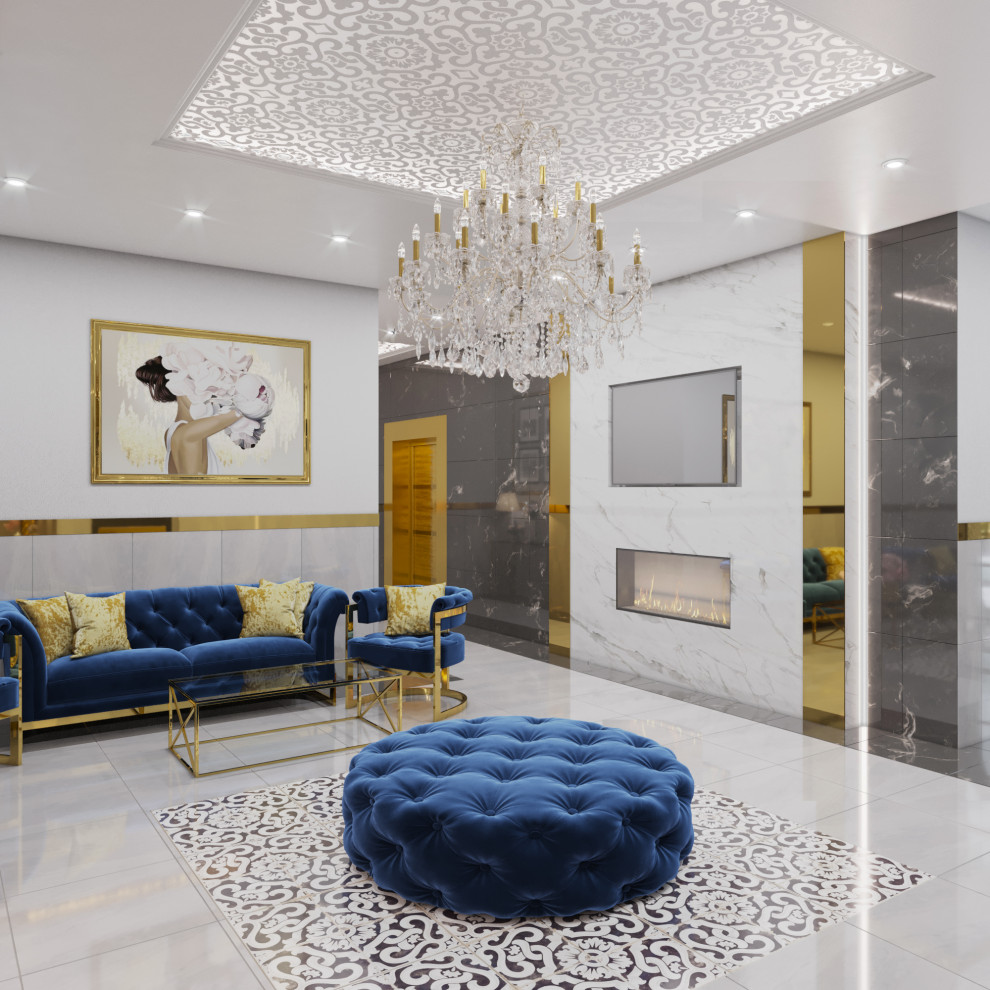 Luxury lobby in 5 star hotel