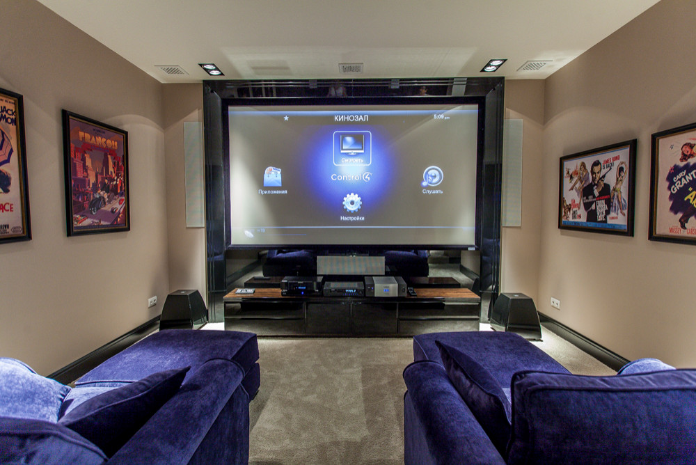 Кинозал с стиле современной классики в пос. Камышеваха