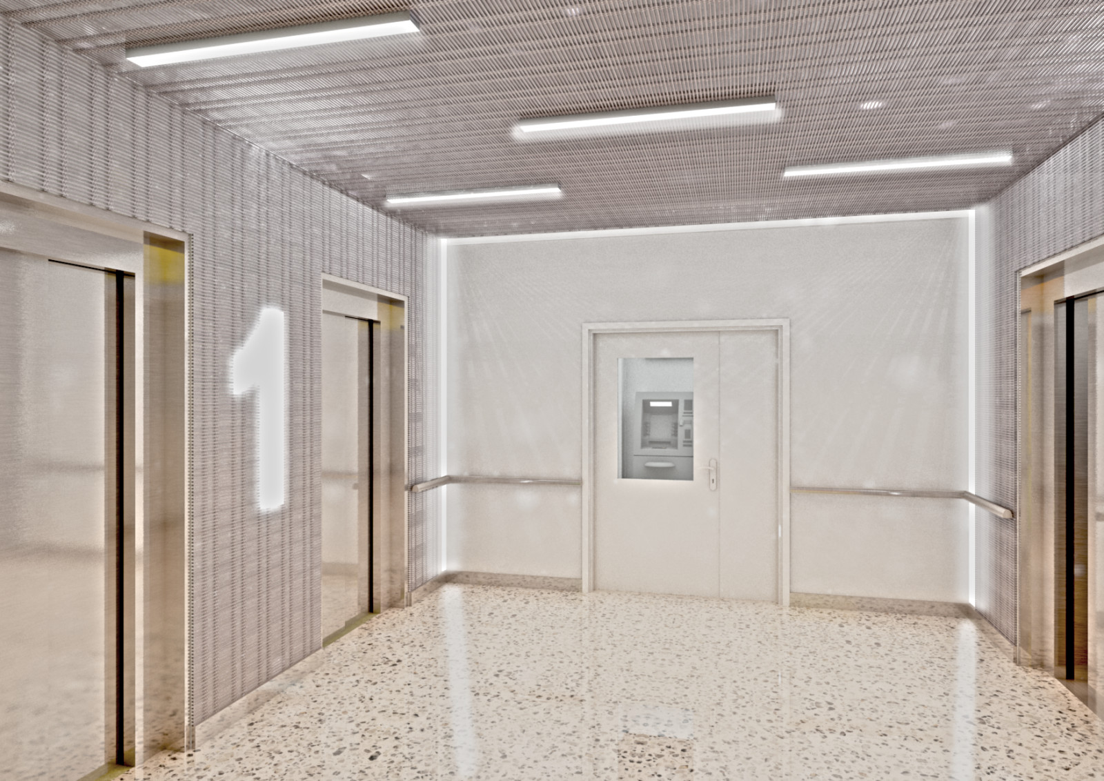 Интерьеры входных групп корпуса ЛКК -Институт мозга человека им. Н.П. Бехтеревой