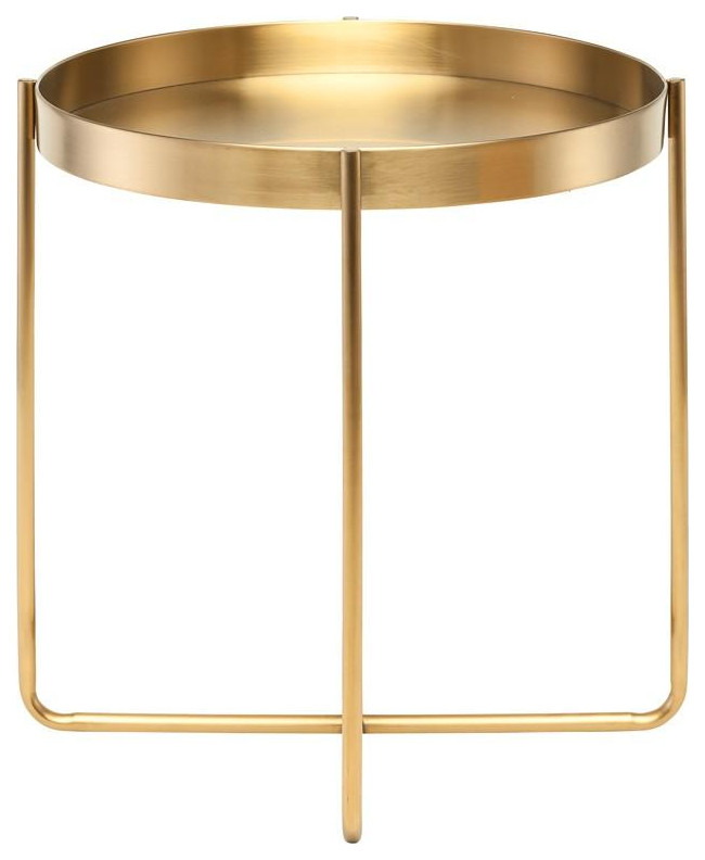 Gaultier Gold Metal Side Table Contemporary Side Tables And End