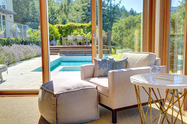 Marin County Mountain Views transitional-bedroom