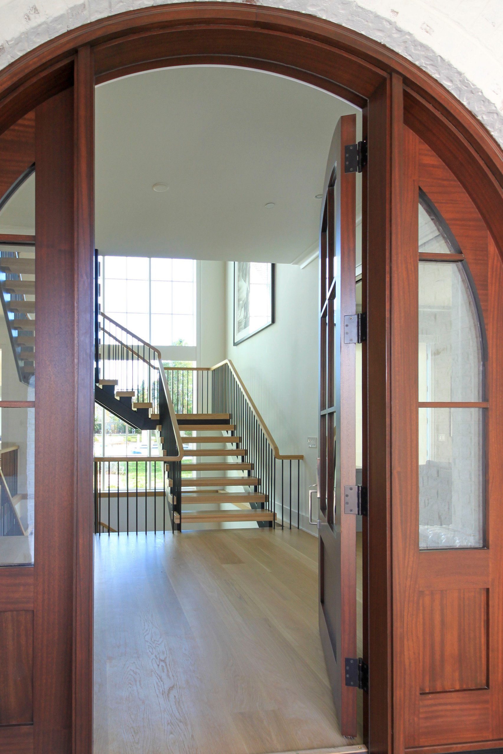 96_Dramatic cantilevered no-riser staircase, Bethesda, MD 20814