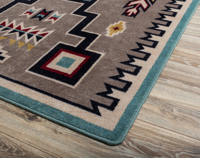 Old Crow, Tan, 8' Round, 8' Round - Southwestern - Area Rugs - by ...