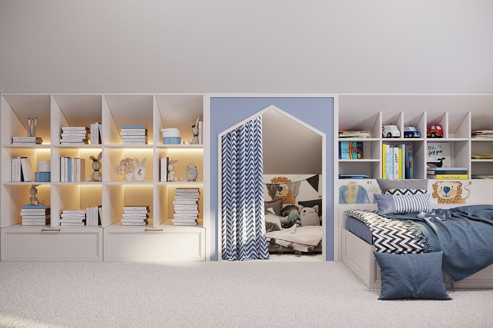 Детская в мансарде