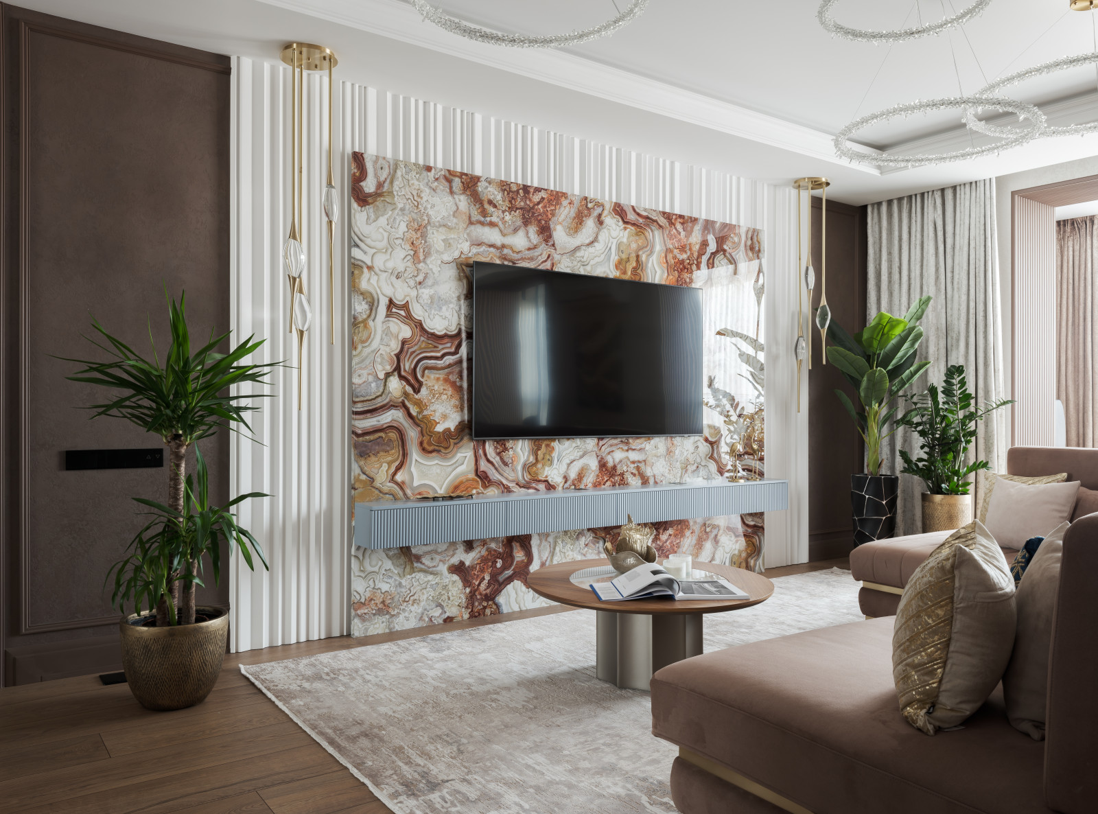 Реализация современной четырехкомнатной квартиры площадью 170 м²