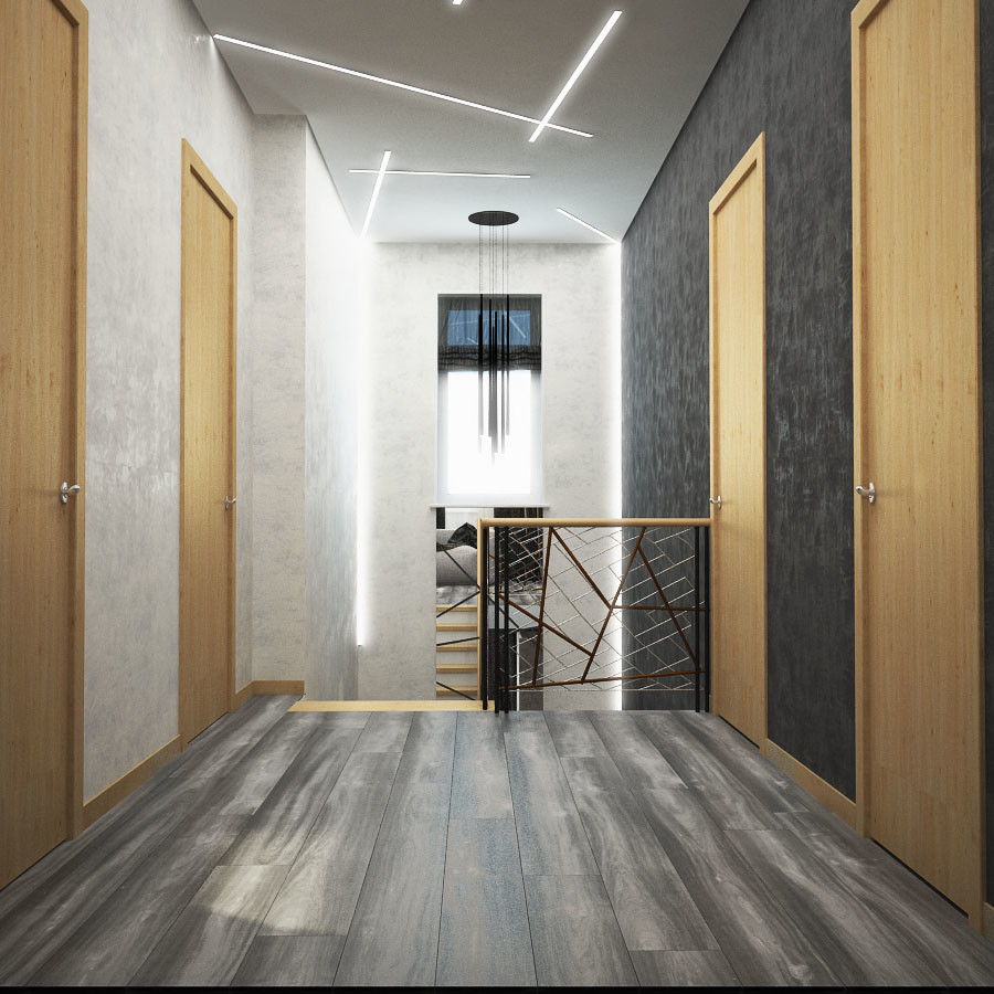 Дом в стиле лофт, хай-тек