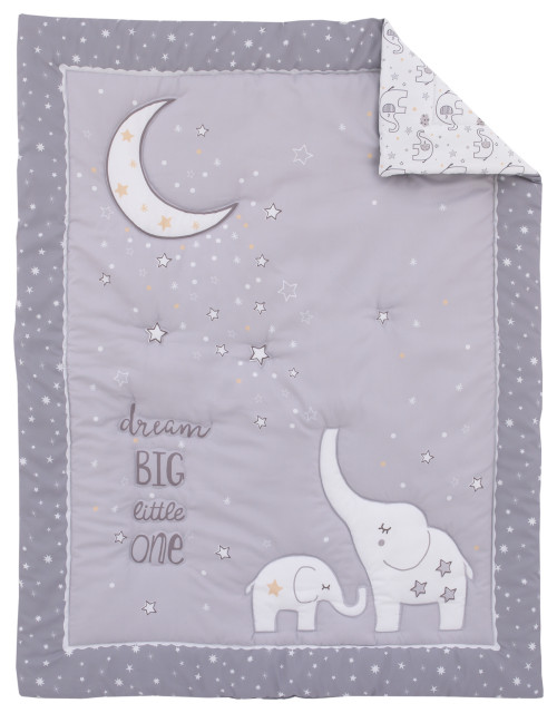 mini crib bedding elephants