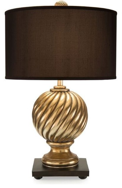 John Richard JRL-8995 32" Gold Spiral Finial Table Lamp